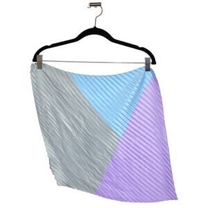 KOTON Purple Blue Grey Pleated Neck Scarf